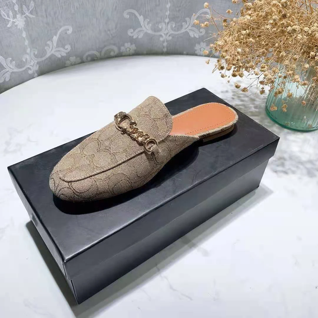 

Customized LOGO large size women's shoes fashion all-match flat shoes Baotou comfortable shoes metal decorative women's shoes