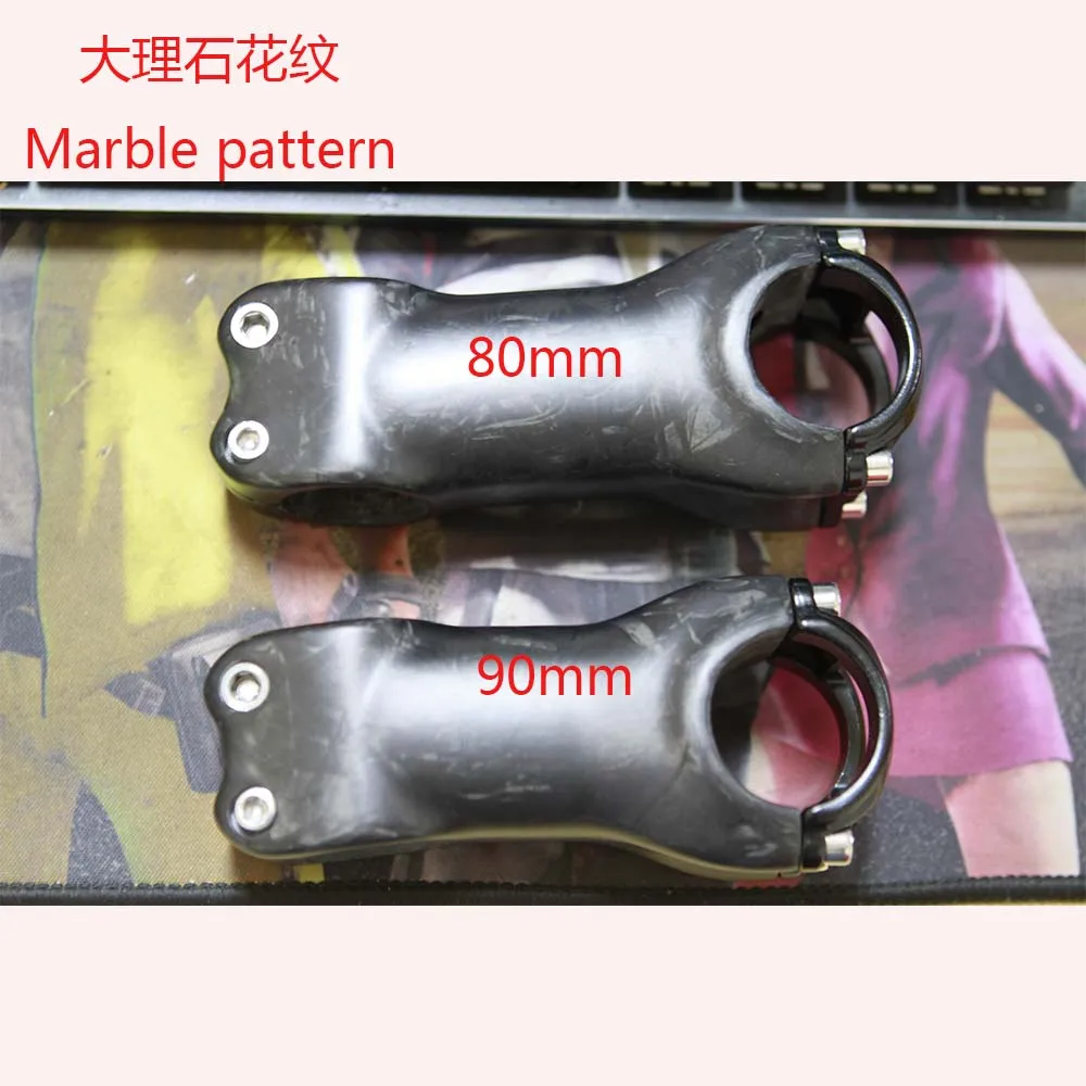 

Carbon Fiber Mountain Bike Marble Texture Stem 31.8mm Size 80/90/100/110/120mm Bicycle Spare Parts