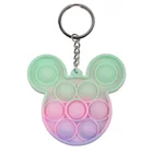 Антистресс для аутизма, взрослые брелки для ключей, игрушки, мини Pops, простой, ямочный брелок, его нажимная пузырьковая тревога, сенсорная игрушка, Непоседа
