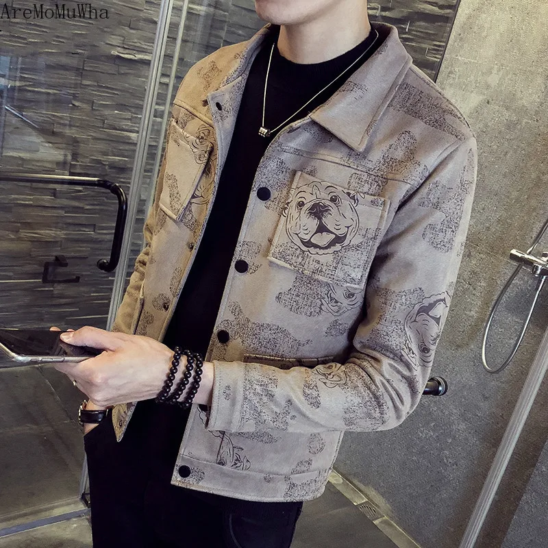 Мужская куртка AreMoMuWha тонкая в Корейском стиле на весну и осень QX1039 2019 | одежда