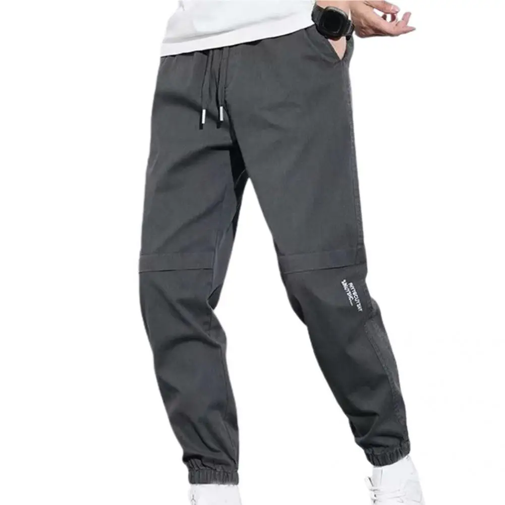 

Fantastic Cargo Pants Solid Color Streetwear Men Pants Quick Dry Cargo Pants for Home Trousers