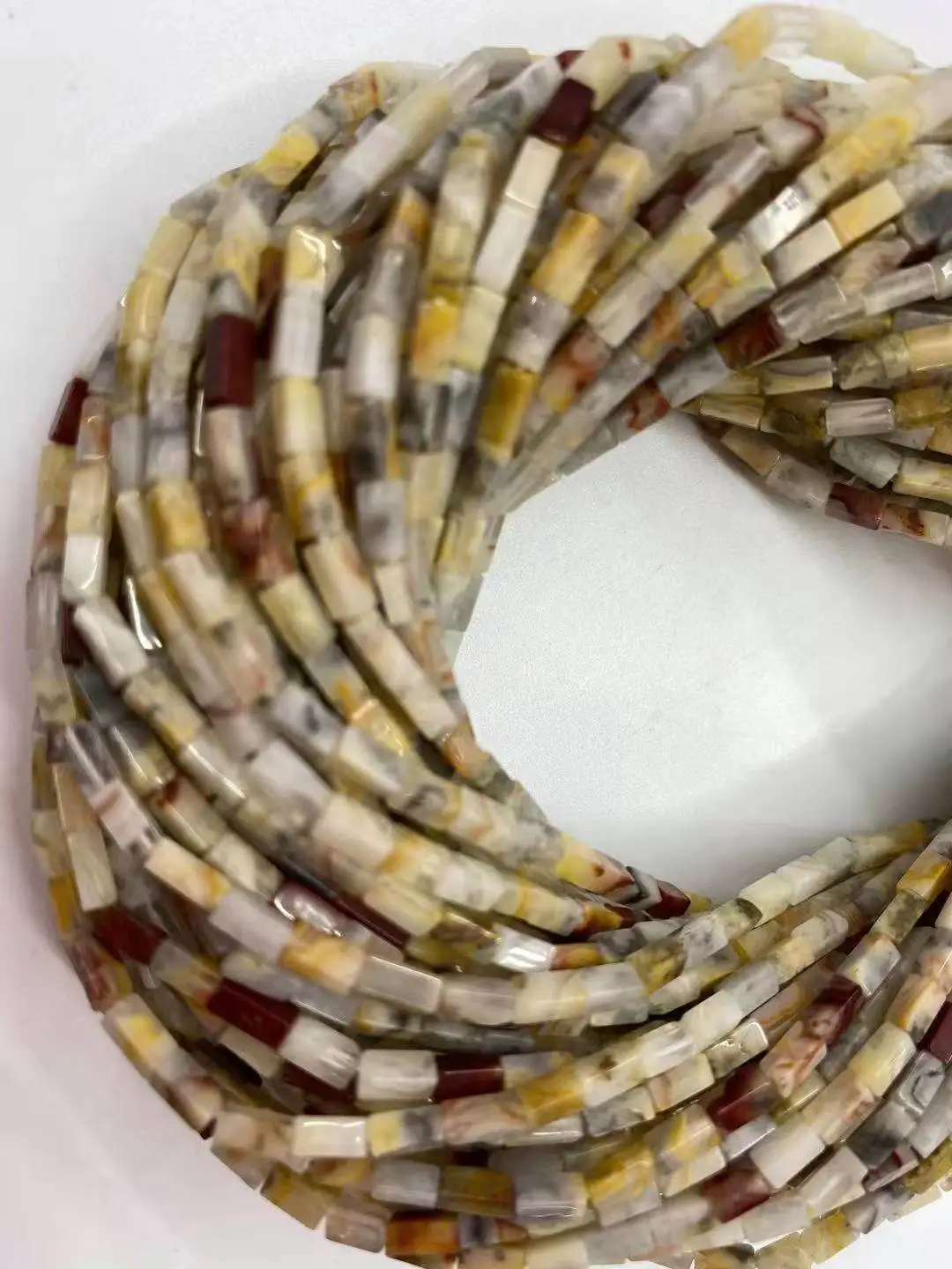 

Натуральный сумасшедший Агат прямоугольной огранки 2x4 мм прямоугольная DIY бутик ювелирных изделий Кристалл Длина 38 см