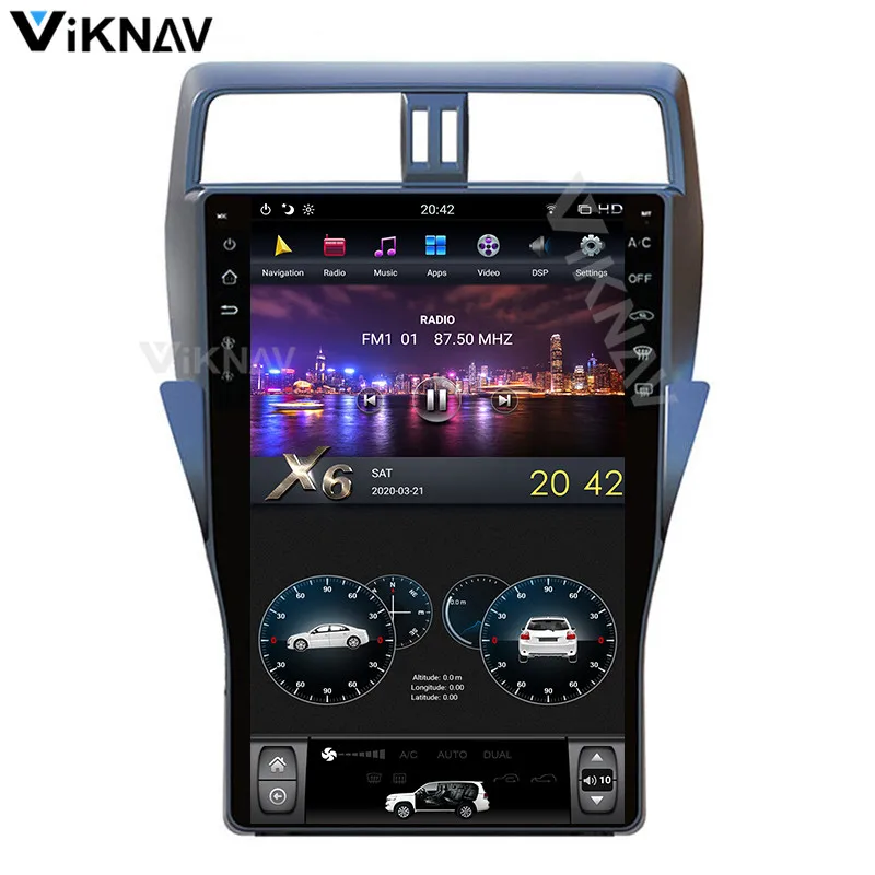 Android система Автомобильный GPS навигатор Авто Радио dvd плеер для TOYOTA Land Cruiser Prado 2018