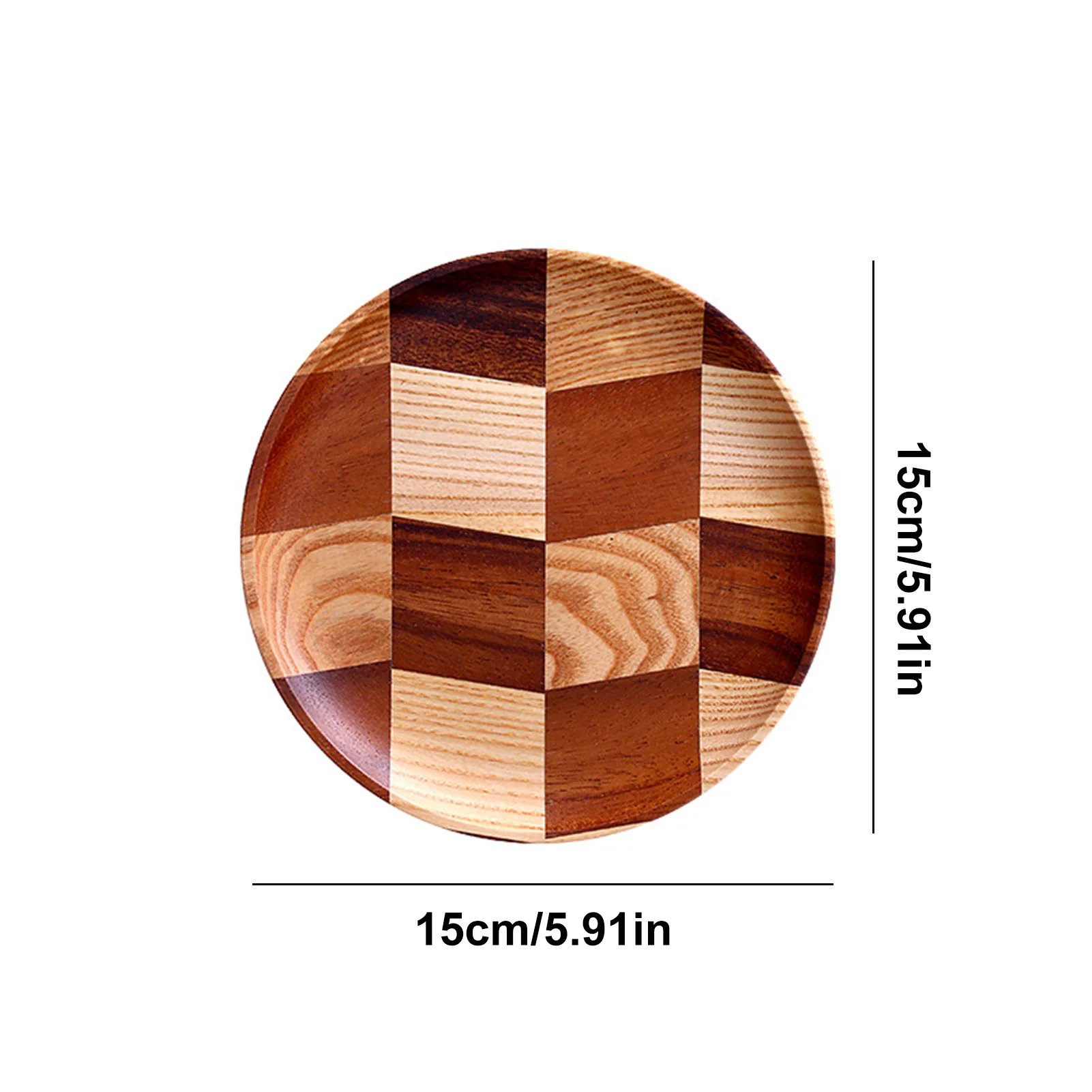 Деревянные тарелки Сращенные деревянные десертные круглые сервировочные лотки