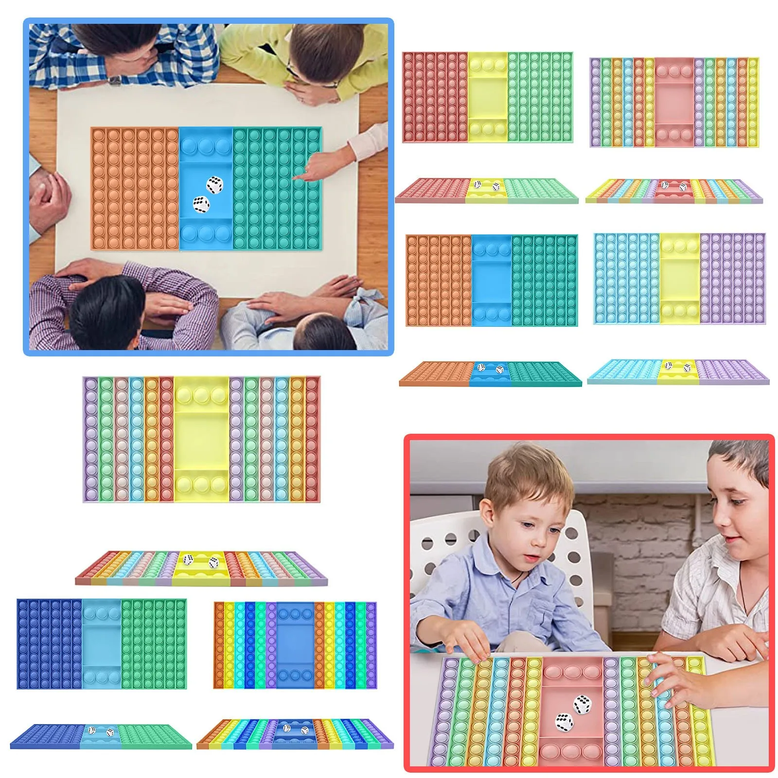 

Big Size Fidget Toys Simple Dimple Push It For Schoolbag Board Pendant Hot Adult Stress Relief Toy Family Table Board Games