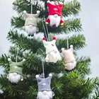 Рождественская Кукла Деда Мороза без лица, украшения для рождественской елки, подвесные рождественские игрушки, украшение для дома с новым годом 2022