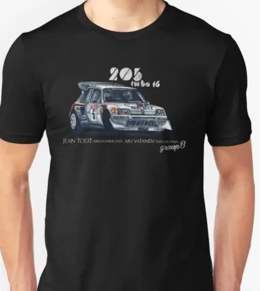 Rally Group B Peugeot 205 Turbo 16 T16 Road Ver футболка Gti Rallye Wrc B|Мужские футболки| |
