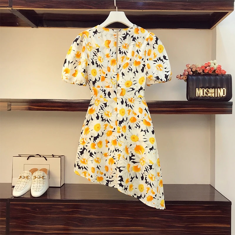 Женское мини-платье с пышными рукавами модельные дизайнерские платья v-образным