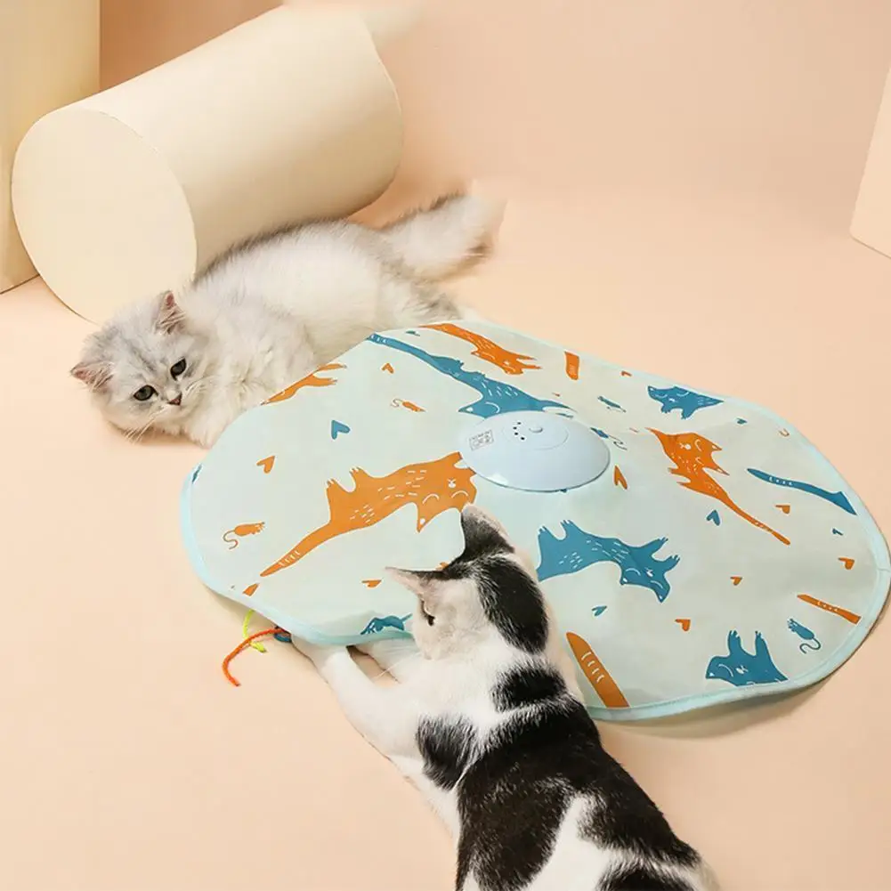 Подвижная игрушка из ткани под накидкой мышь перо автоматическая для домашних