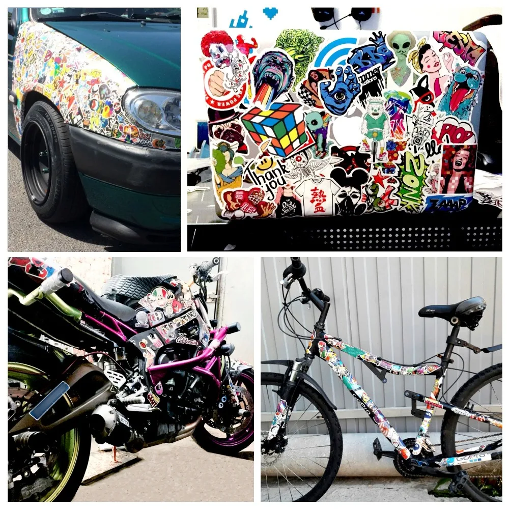 

50 pcs Mixed Cartoon Cute Toy Stickers for Car Styling Bike Motorcycle Phone Laptop Travel Luggage Cool Funny Sticker Bomb Decal