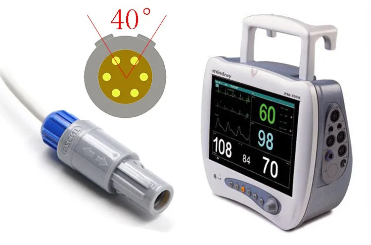 Compatible for Mindray PM9000/ PM8000/ /MEC1000 /2000/ VS800 Patient Monitor 6Pin Adult Finger Clip Spo2 Sensor |