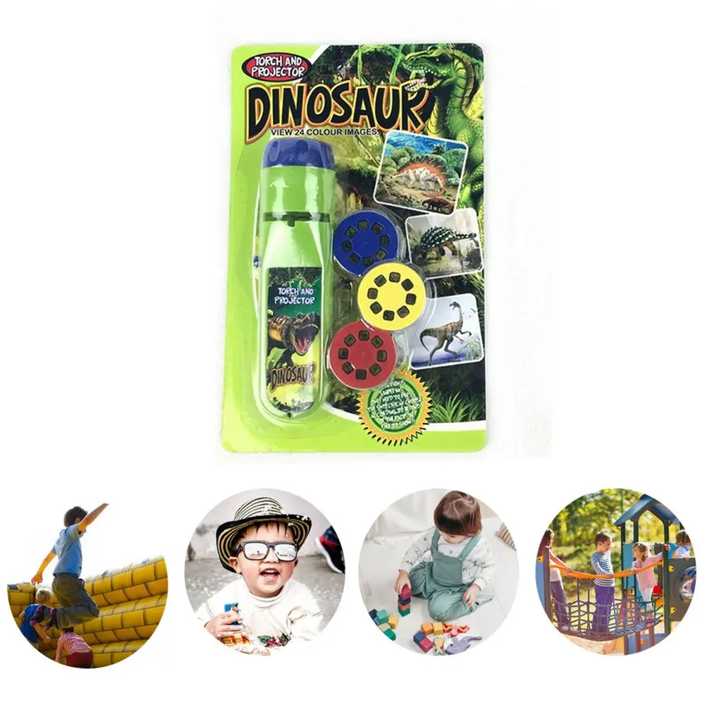 Projection Flashlight Children Projector Light Cute Cartoon Toy Night Photo Picture Bedtime Learning Fun Toys |