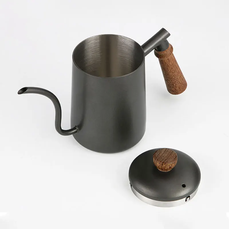 

Hot Sale Swan Neck Thin Mouth Drip Jug 600ml Tea Kettle Non-stick Coating Food Grade 304 Stainless Steel Gooseneck Coffee Pot