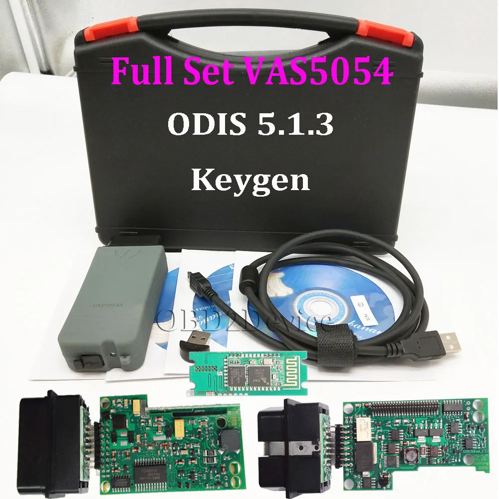 Full Set VAS5054 Высокое качество VAS 5054A OKI полный чип Bluetooth VAS5054A ODIS5.16 Keygen OBD2 сканер VAG автомобильный диагностический инструмент vas 5054 ODIS5.16 - Цвет: Full Set VAS5054