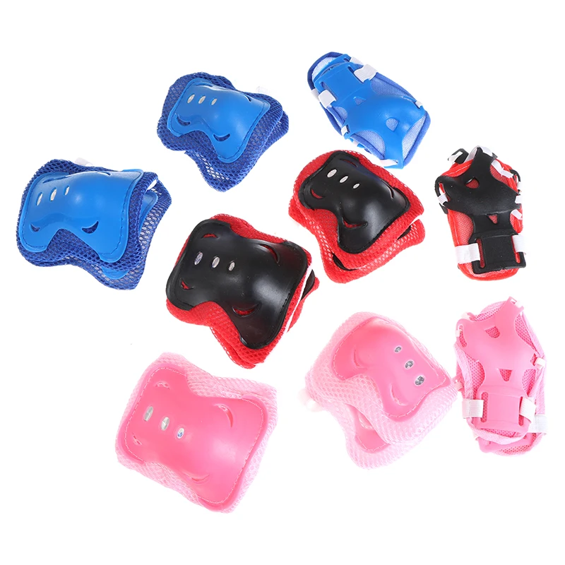 

6pcs/set Kids Children Outdoor Sports Protective Gear Knee Elbow Pads Riding Wrist Guards Roller Skating Safety Protection