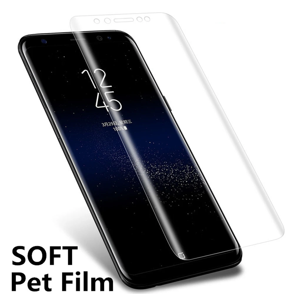 Мягкий чехол с полным покрытием для samsung galaxy s7 s8 s9 s10 plus Гидрогелевая пленка edge