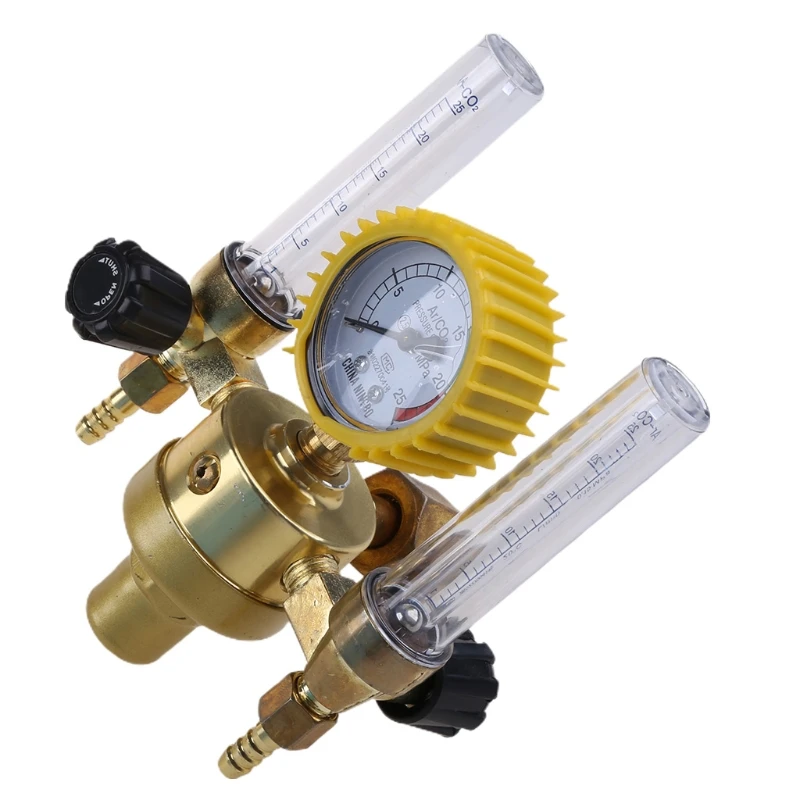 

28GF Gas Flowmeter Control Argon Pressure Double Pipe Design Perfectly for Welding Beginner Seasoned Professional