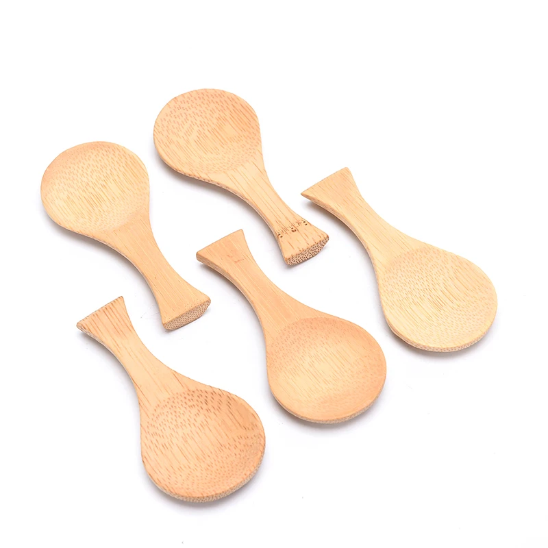 

5Pcs Small Wooden Salt Spoon Solid Wood Condiments Spoon Handmade Honey Teaspoon Seasoning Sugar Coffee Tea Jam Mustard Ice Crea