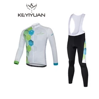 keyiyuan spring and fall mountain bike jersey men long sleeve suit cycling clothes mtb clothing bicycle set maillot ciclismo