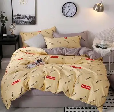 AS Juwenin Home одеяло из микрофибры комплект 1 шт. пододеяльник 1 шт. простыня комплект 2 шт. наволочка Полный/queen/King Размеры постельные принадлежности - Цвет: AS