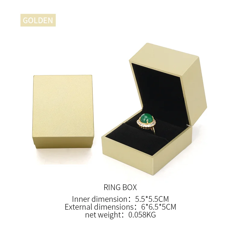 

New Gold Wedding Ring Jewelry Display Storage Box For Female Pendent Bracelet Earring Showcase Jewellery Holder For Lover Gifts