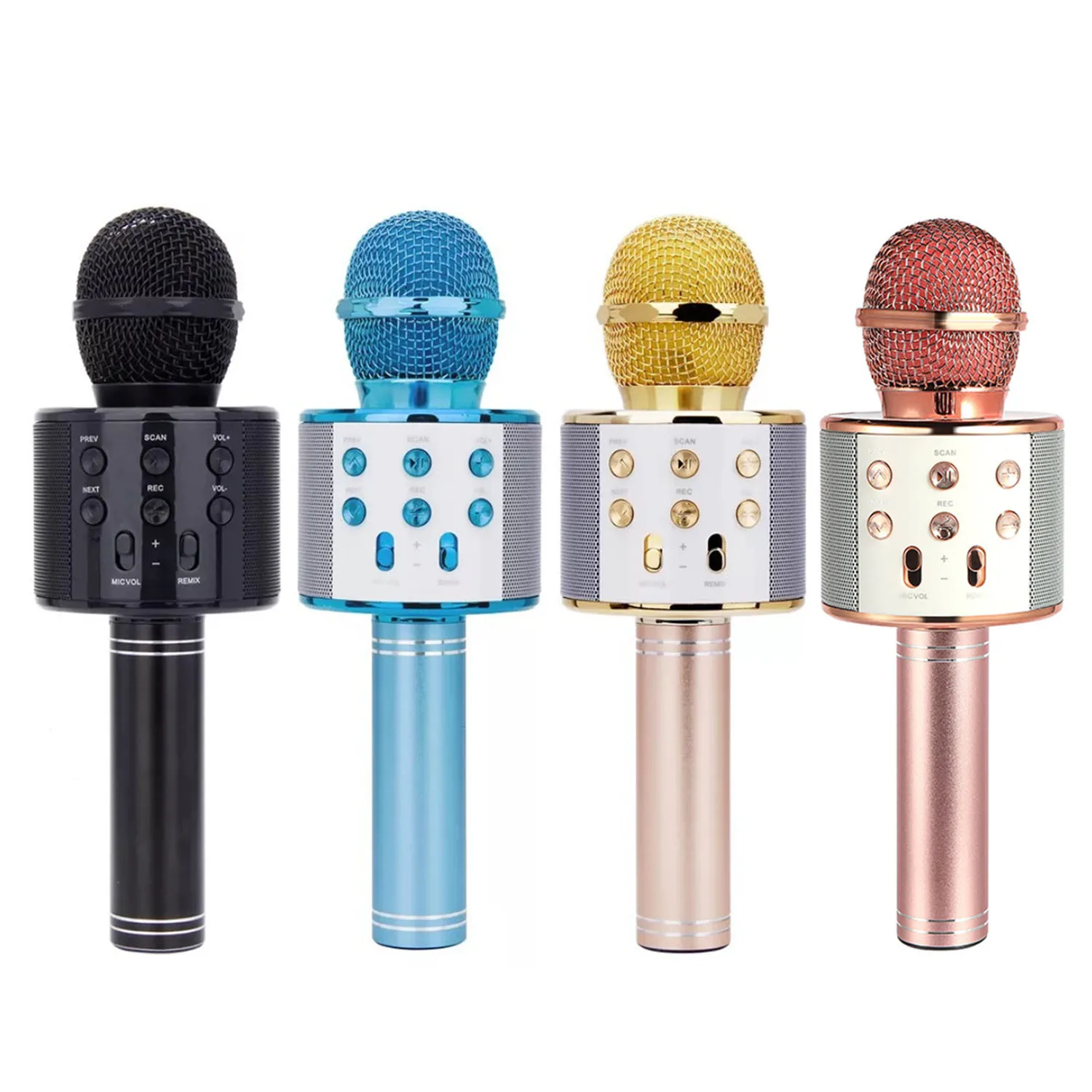 

Besegad Wireless Bluetooth-compatible Karaoke Microphone 3 in1 Handheld Karaoke Mic Speaker for g Home KTV Singing Player
