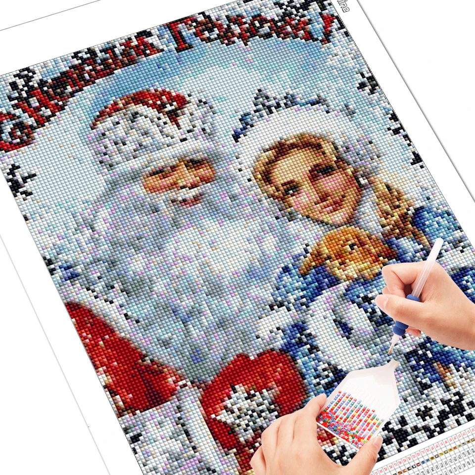EverShine DIY Diamond Painting Full Square/round Santa Claus Picture Of Rhinestones Diamond Embroidery Christmas Diamond Mosaic