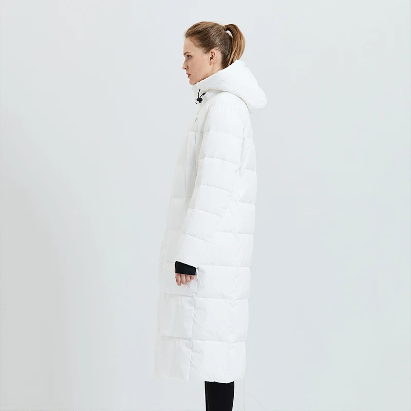 Женская длинная куртка с капюшоном Tiger Force теплая парка на каждый день зимнее