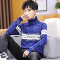 2021autumn new mens turtleneck sweaters pullover male solid color slim fit turtleneck sweater tops knitted pullovers m 3xl