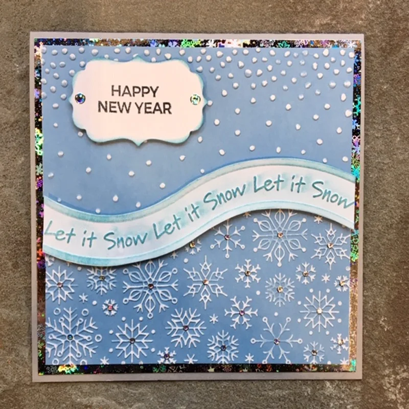 Зимняя папка для выбивания цветов снега принадлежности изготовления карт бумага