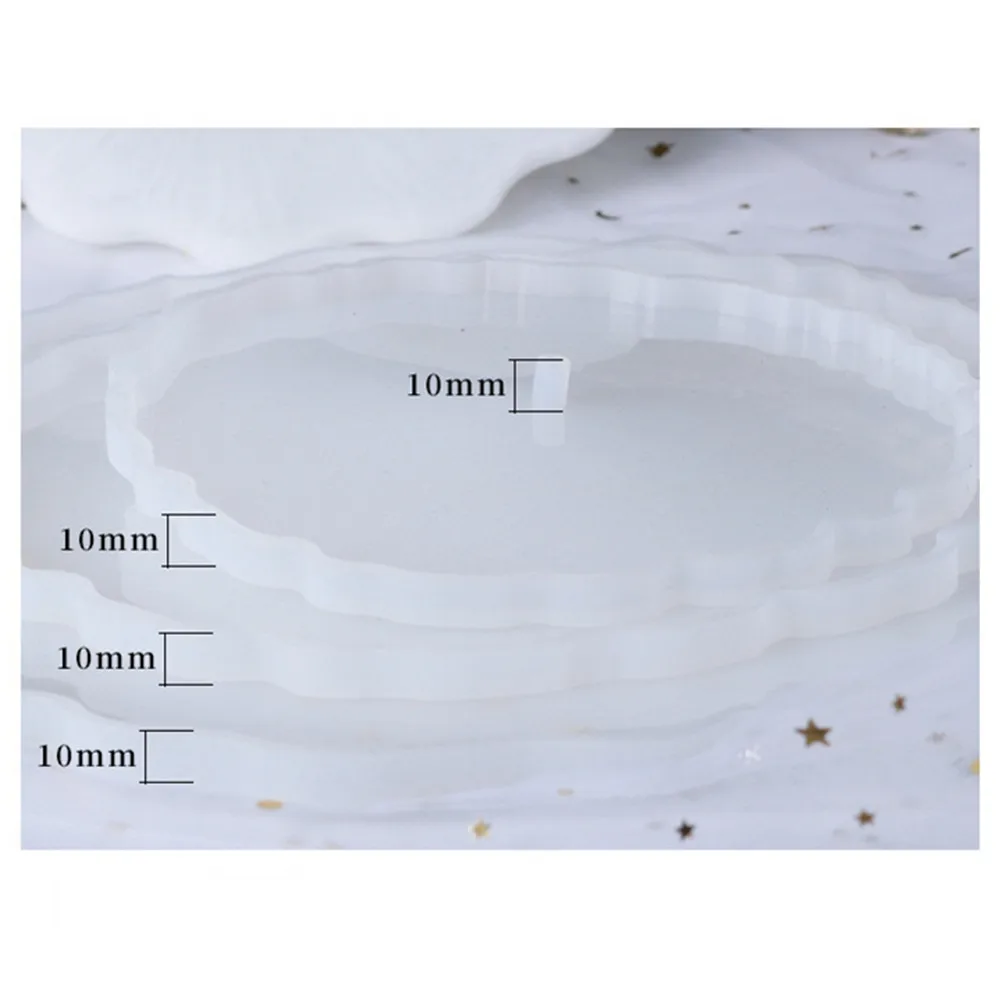 3 шт. круглые формы для подставок в виде цветов литья из смолы силиконовые фруктов