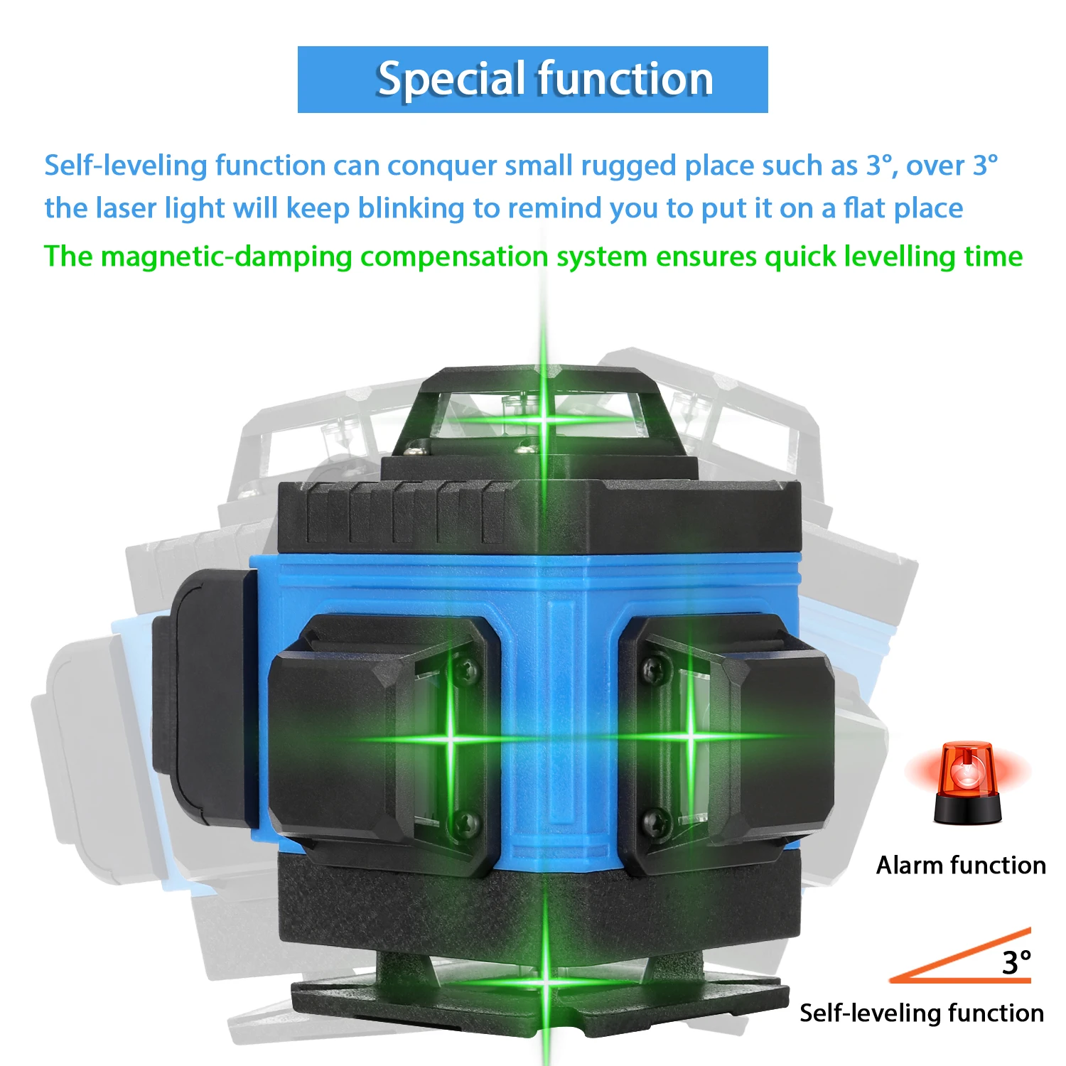 

Лазерный уровень, самонивелирующийся 4d-лазер 16-линейный зеленый, с поворотом на 360 градусов, горизонтальный и вертикальный, с дистанционным ...