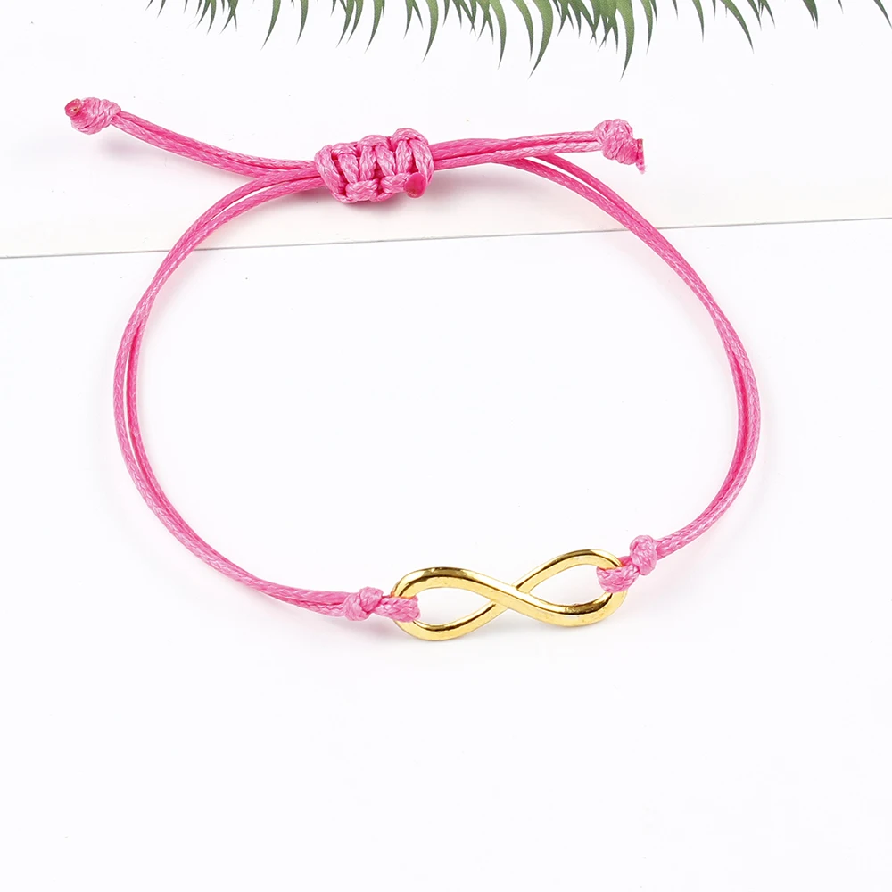 Женский браслет ручной работы 1 шт. подвеска золотого цвета веревочный цепочка