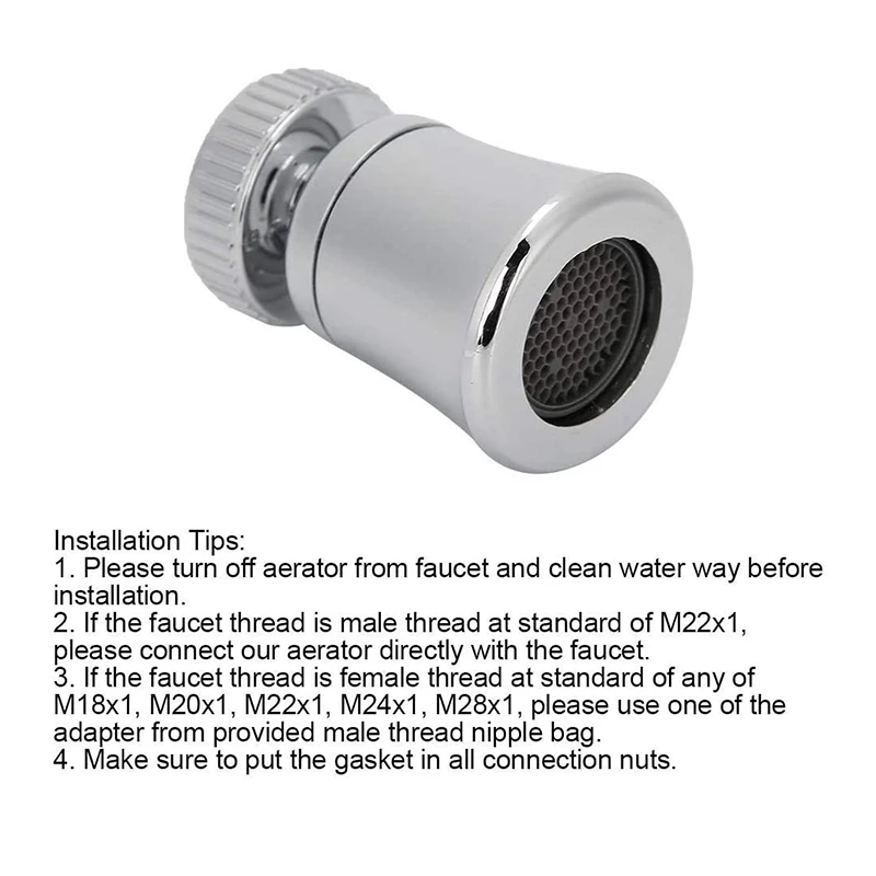 

Sink Basin Faucet Aerator Universal Aerator Bathroom Kitchen Sink Faucet Accessories Water Saving and Anti-Splash Nozzle