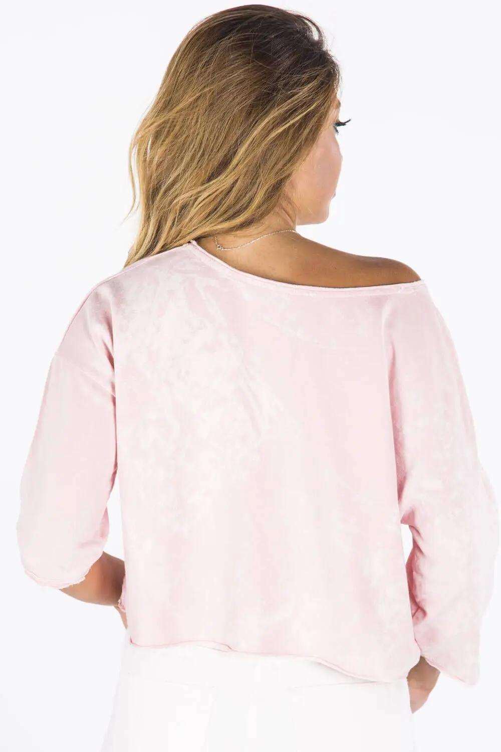 

Bisiklet Yaka Toz Pembe Kadn Sweatshirt