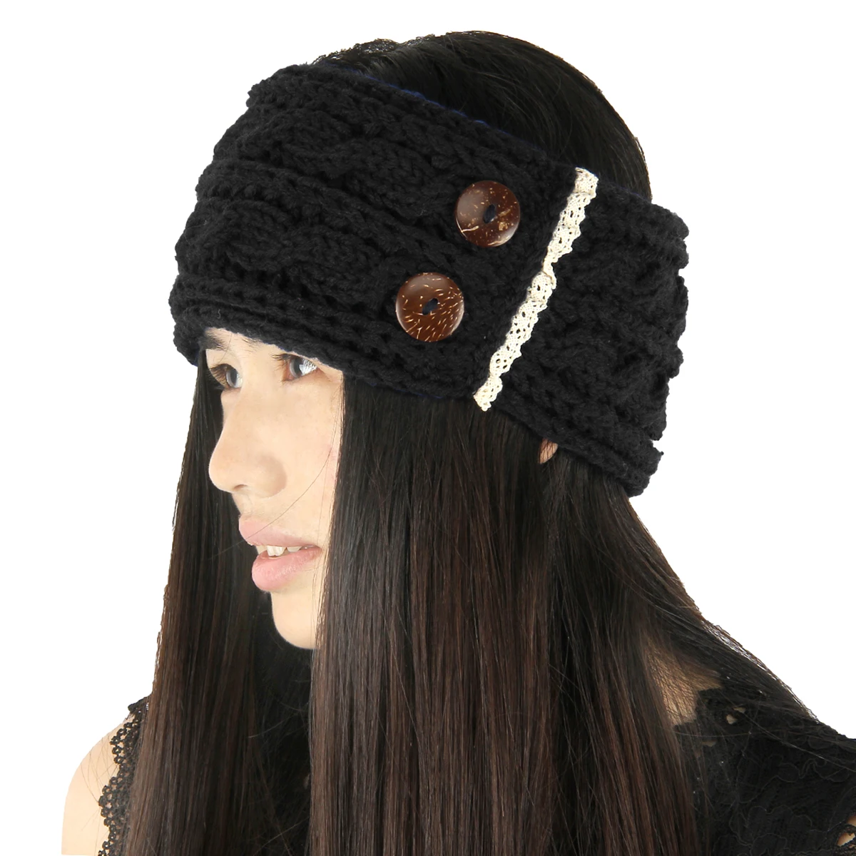 Половина скидки зимняя теплая Ушная вязаная головная повязка тюрбан для Вязание