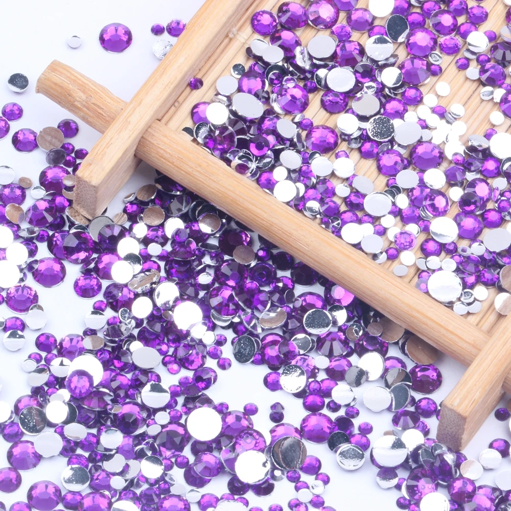 Украшения для ногтей 4 мм 1000 шт. стразы из смолы без горячей фиксации дизайна