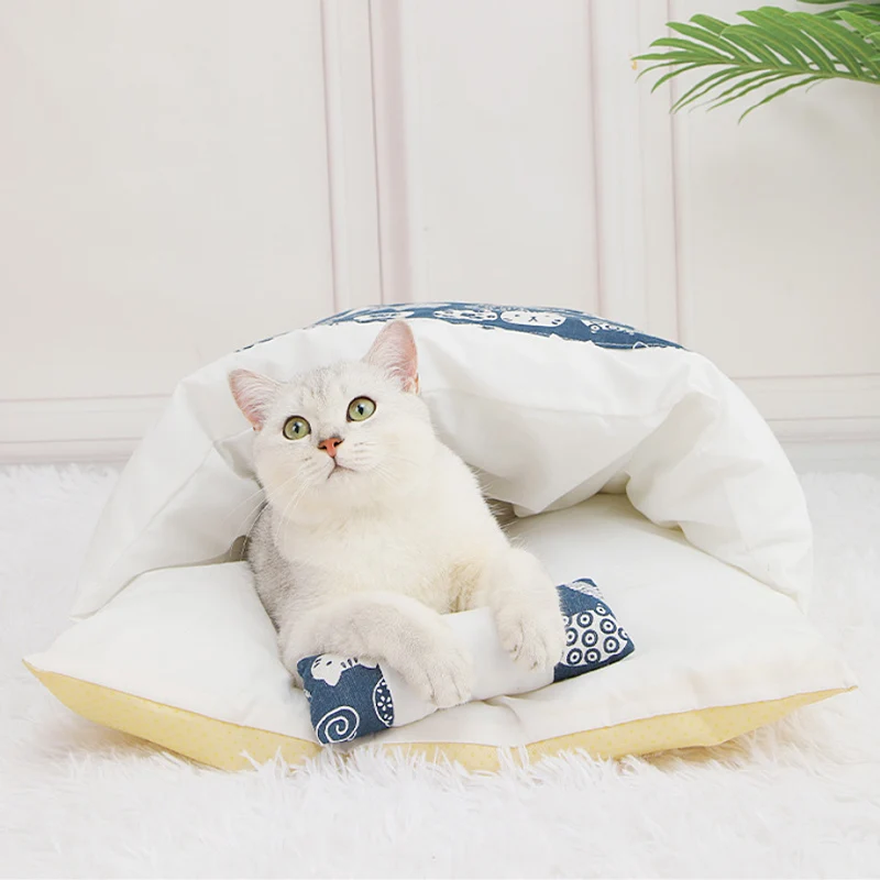 

Soft Polar Fleece Cat Beds Winter Warm Pet Heated Mat Small Dog Puppy Kennel House for Cats Sleeping Bag Nest Cave Bed 2020 New