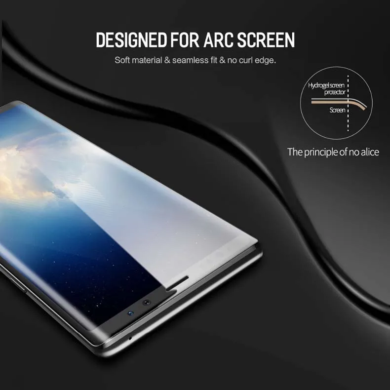 Защитная пленка для экрана для samsung Note 9 10 Plus ROCK 0,18 мм с полным покрытием 3D изогнутая мягкая Гидрогелевая пленка для экрана для samsung Note 9 10