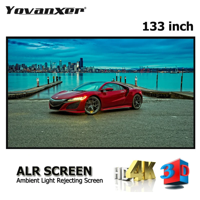 Серый экран ALR из ПВХ Кристальный прожектор дюйма узкая рамка 16:9 тонкая