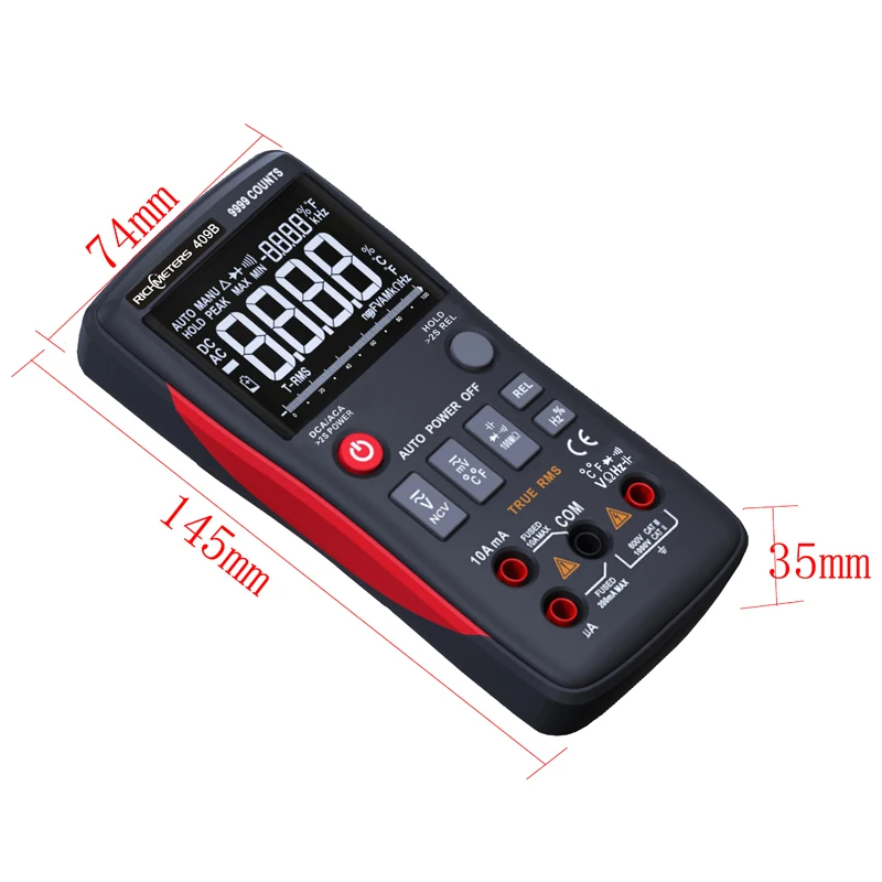 RM409B Digital Multimeter Button 9999 Counts With Analog Bar Graph AC/DC Voltage Ammeter Current Ohm Auto/Manual | Инструменты