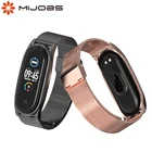 Металлический ремешок для Xiaomi Mi Band 5 4 3, металлический браслет из нержавеющей стали без винтов для Mi Band 5 NFC