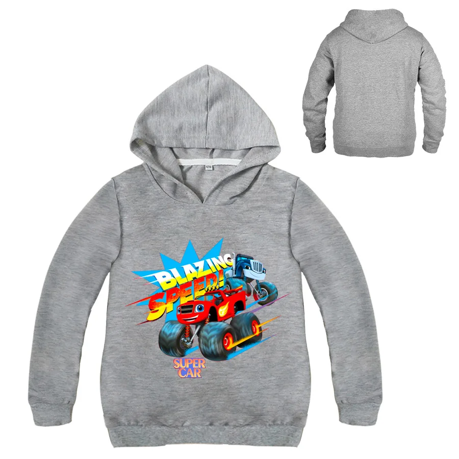 Blaze Car Monster Machine детская одежда толстовки для мальчиков и девочек топы пальто с