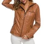 Женская мотоциклетная куртка из искусственной кожи, черная куртка из искусственной кожи, верхняя одежда в готическом стиле, Осень-зима