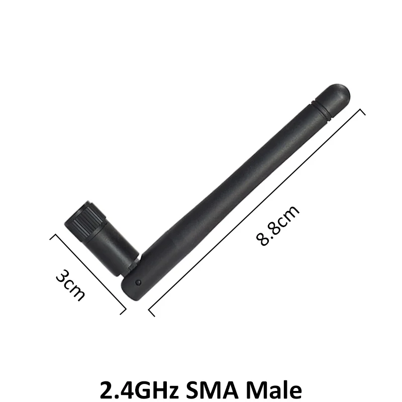 Grandwisdom 10pcs 2.4G antenna 3dbi sma male wlan wifi 2.4ghz antene pbx iot module router signal receiver antena high gain | Мобильные