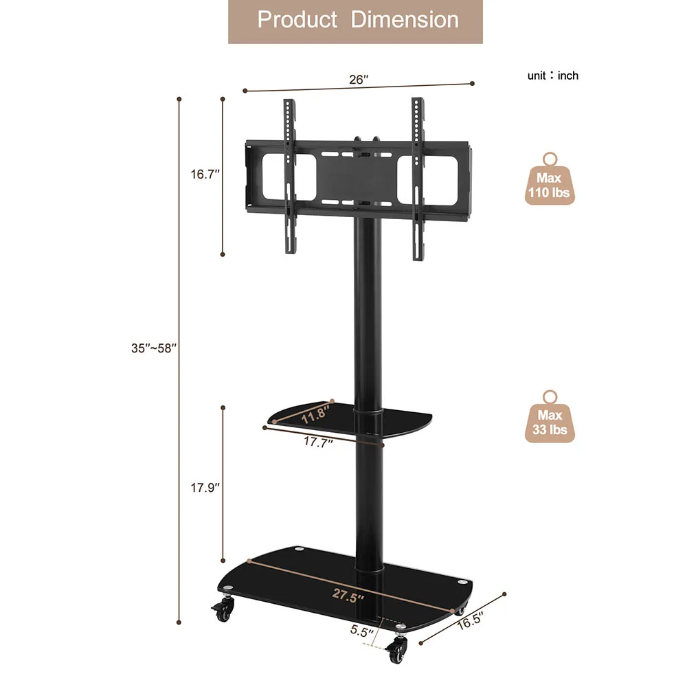 2/3 яруса стойка для телевизора поворотный кронштейн держатель гостиной мебель