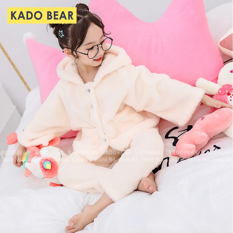 Детские пижамы Фланелевая Пижама на Рождество коралловый флис Детский комплект