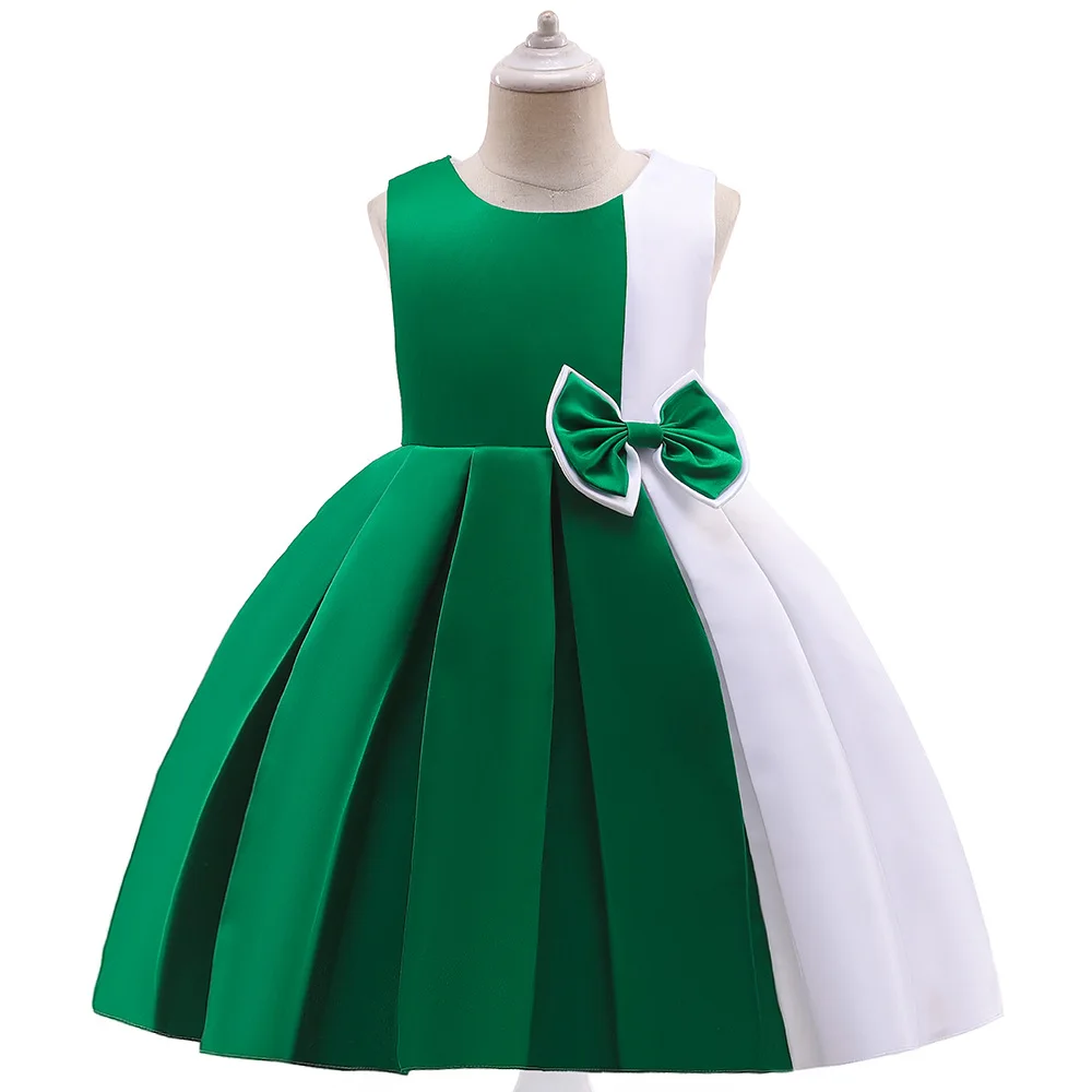 

Children's Dresses Flower Girls Dress Kids Satin Prom Dresses For Girls Elegant Green Summer Princess Party Vestidos 4-10Y