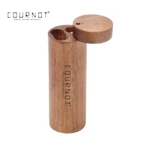 cournotnatural wooden dugout with one hitter pipe stash box 100mm handmade ceramic cigarette holder smoking tobacco storage case