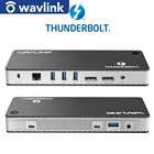 Док-станция Thunderbolt 3 USB C, 8K DisplayPort Dual 4K @ 60 Гц с PD USB 3,0C Gigabit Ethernet для Mac OS Windows Wavlink